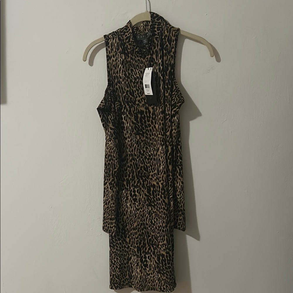 Leopard Print Sleeveless Dress